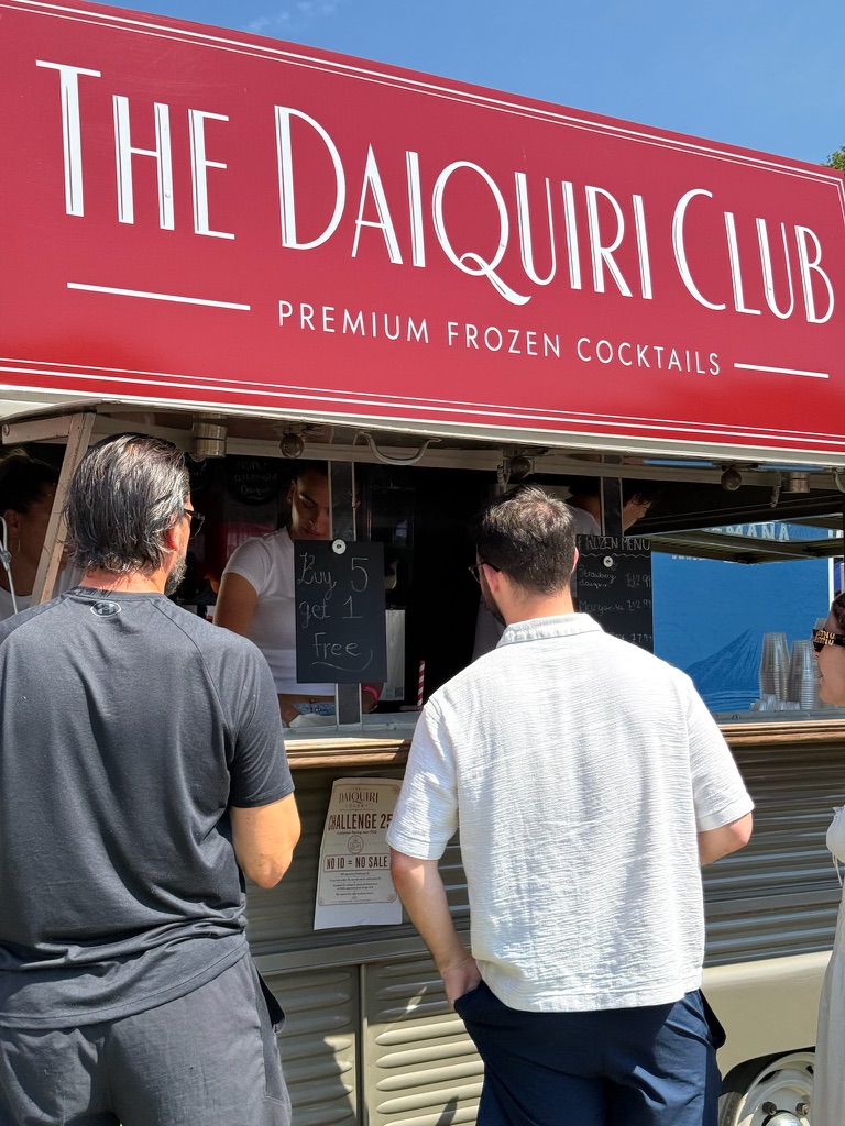 The Daiquiri Club van with premium frozen cocktails sign